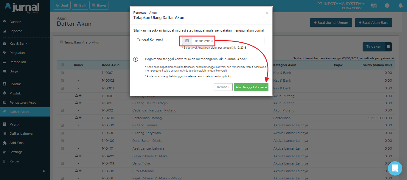Menu Untuk Membuka Data (file) Perusahaan Yang Telah